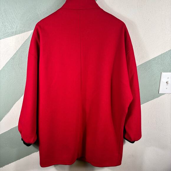 International Scene Women's Size 9/10 Red Vintage Wool Winter MaxiCoat Peacoat - Picture 7 of 16